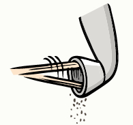1.火皿の残滓を落す